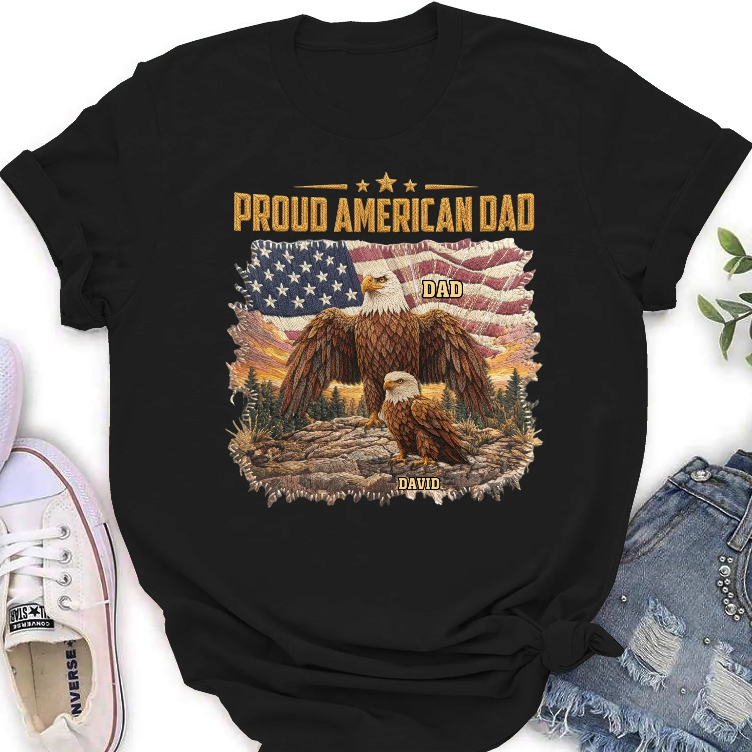 Proud Eagle Dad - Personalized Custom Shirt - Image 18