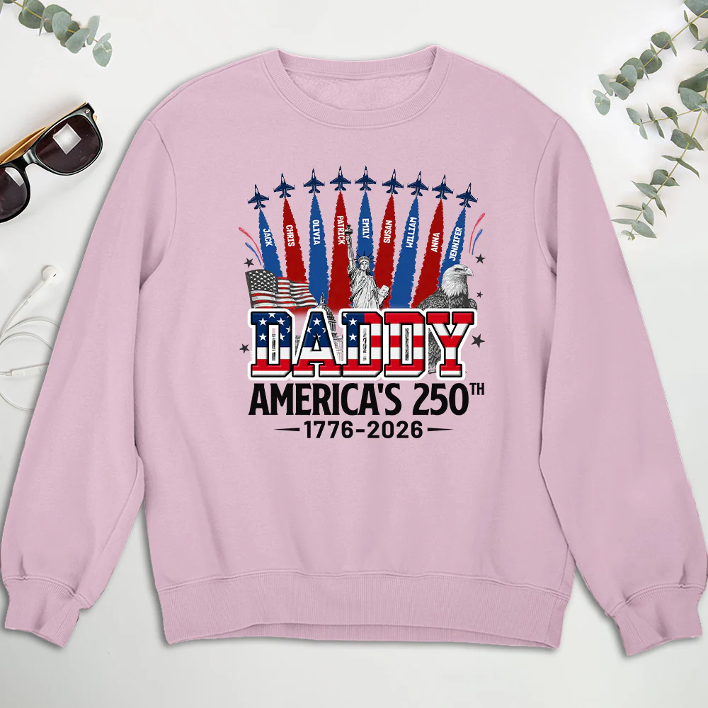 Proud Grandpa American 250th - Personalized Custom Shirt - Image 4