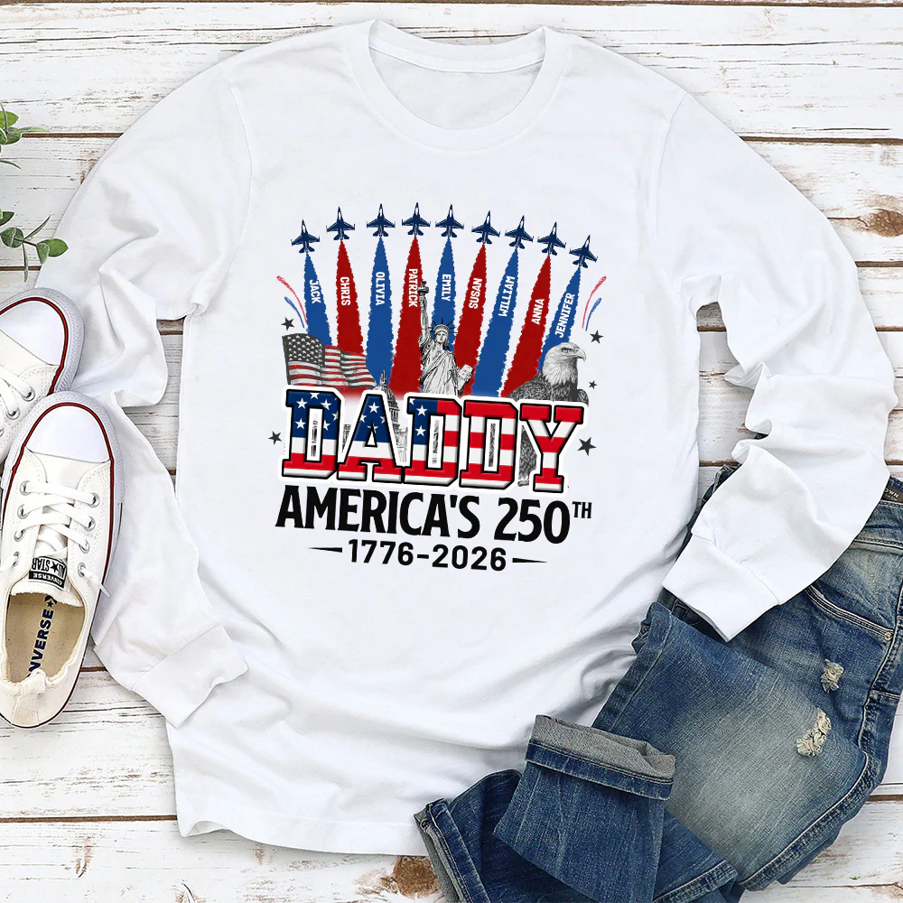 Proud Grandpa American 250th - Personalized Custom Shirt - Image 5