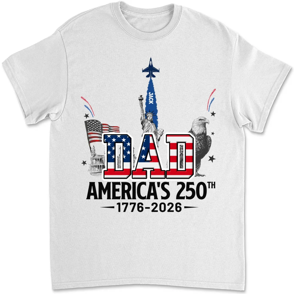 Proud Grandpa American 250th - Personalized Custom Shirt - Image 6