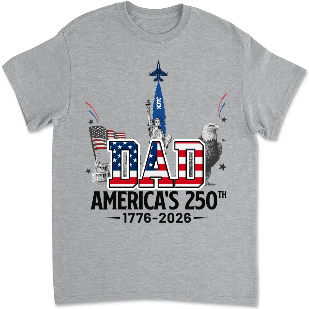 Proud Grandpa American 250th - Personalized Custom Shirt - Image 7