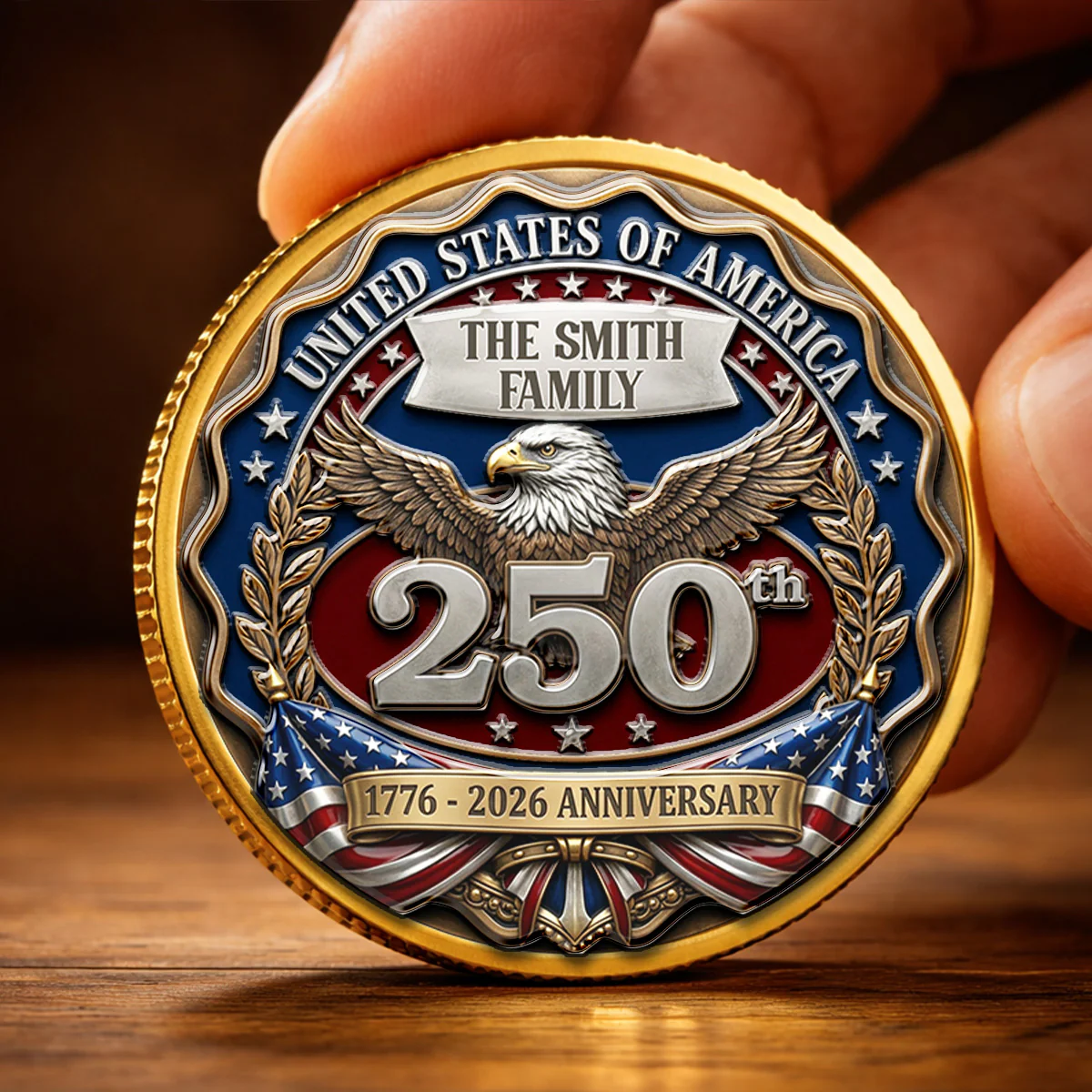 Proud To Be American - Personalized Custom Commemorative Keepsake Coin