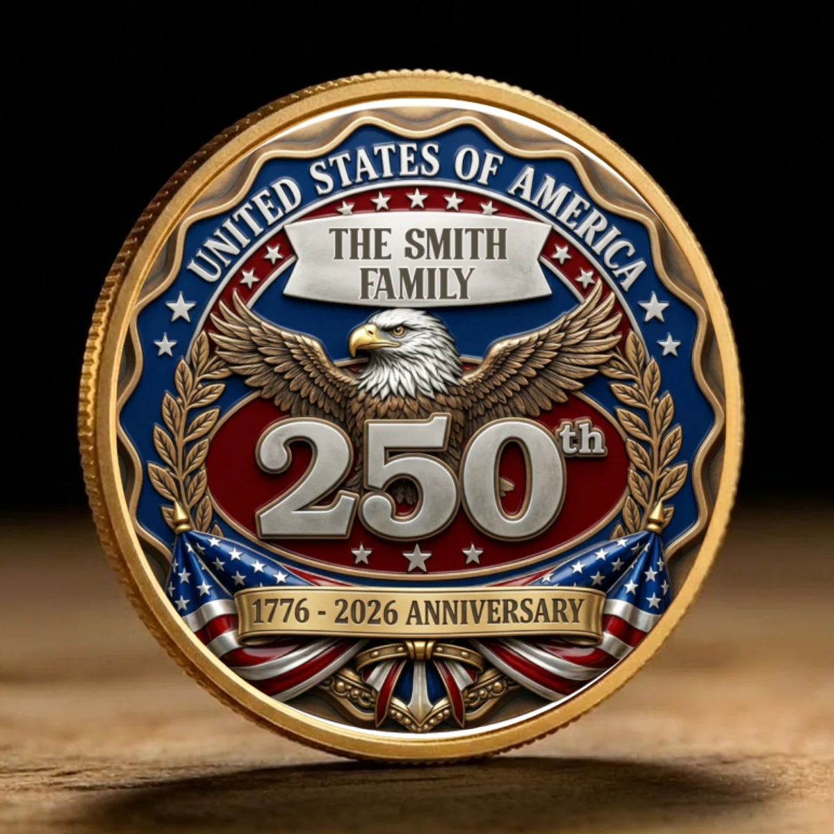 Proud To Be American - Personalized Custom Commemorative Keepsake Coin - Image 10