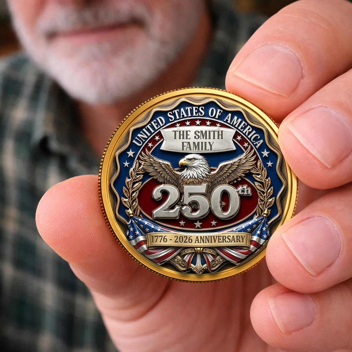 Proud To Be American - Personalized Custom Commemorative Keepsake Coin - Image 3