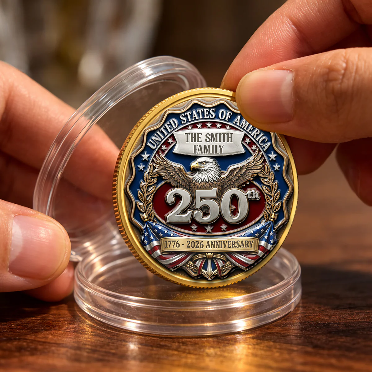 Proud To Be American - Personalized Custom Commemorative Keepsake Coin - Image 4