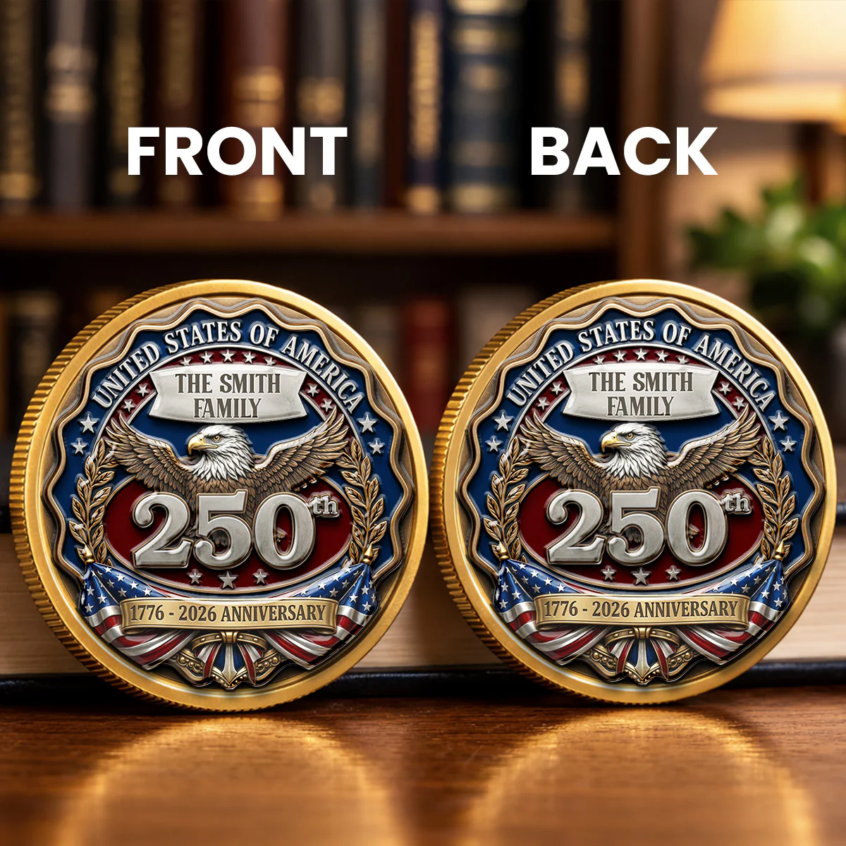 Proud To Be American - Personalized Custom Commemorative Keepsake Coin - Image 5