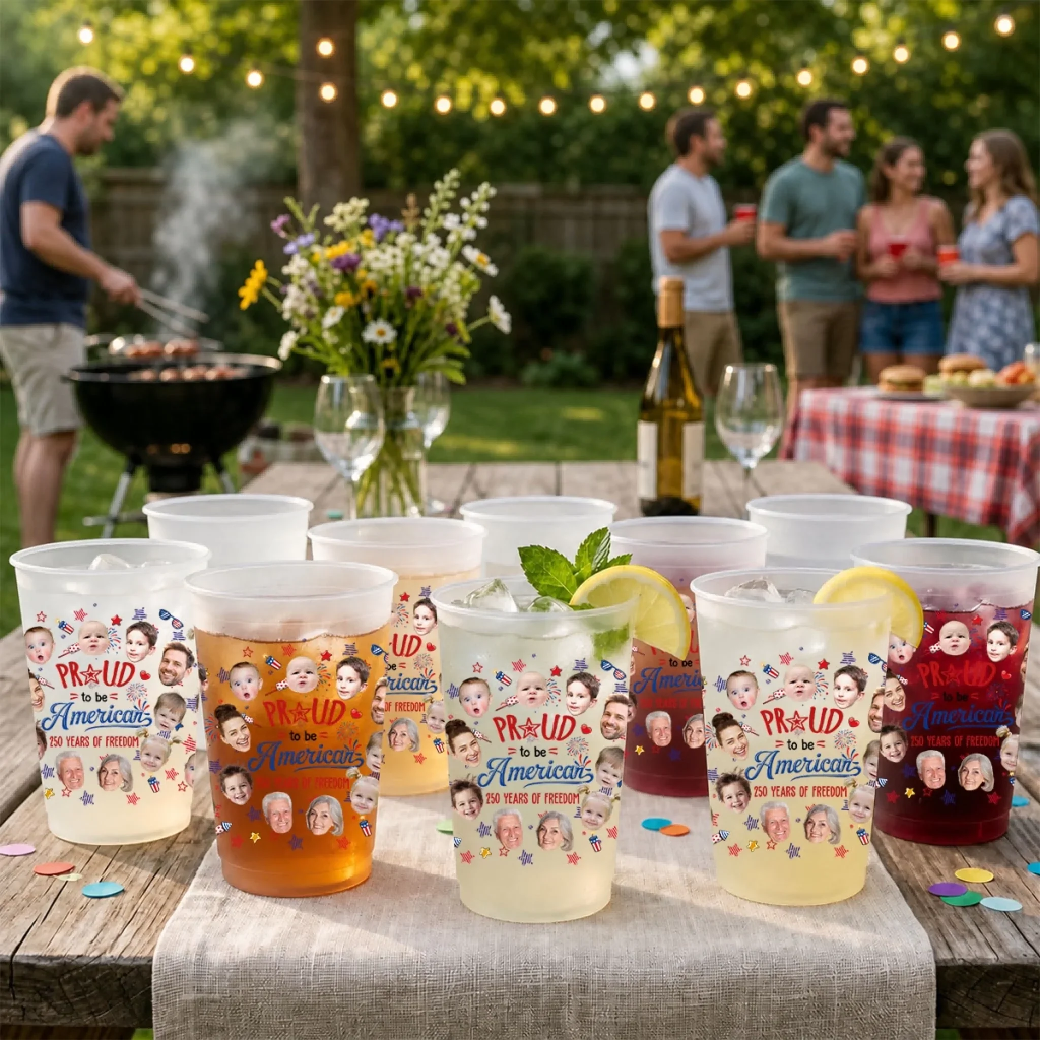 Proud To Be American - Personalized Custom Frosted Cup - Image 2