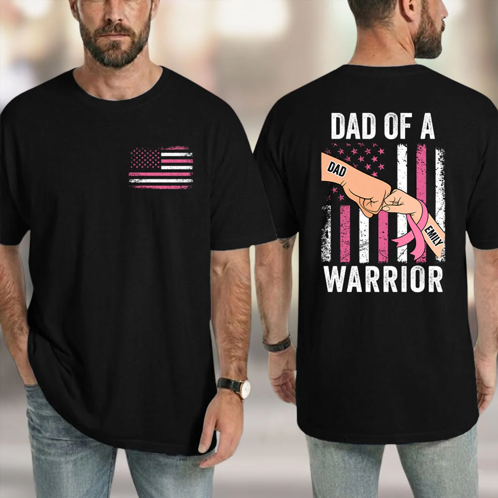 Proud Warrior Dad Always - Personalized Custom Shirt - Image 2