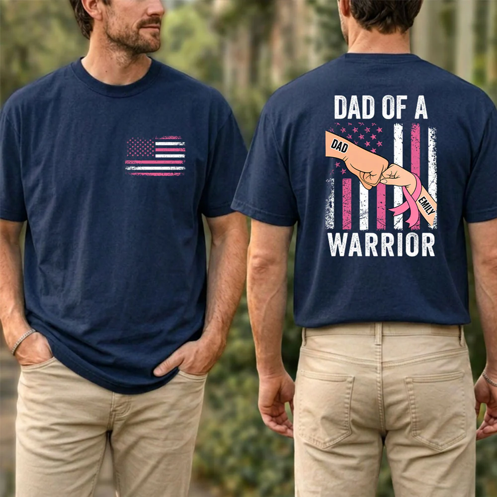 Proud Warrior Dad Always - Personalized Custom Shirt - Image 3