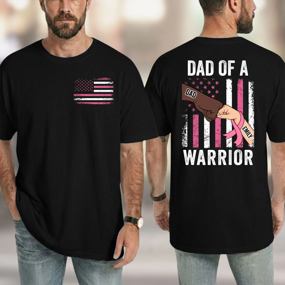 Proud Warrior Dad Always - Personalized Custom Shirt - Image 6
