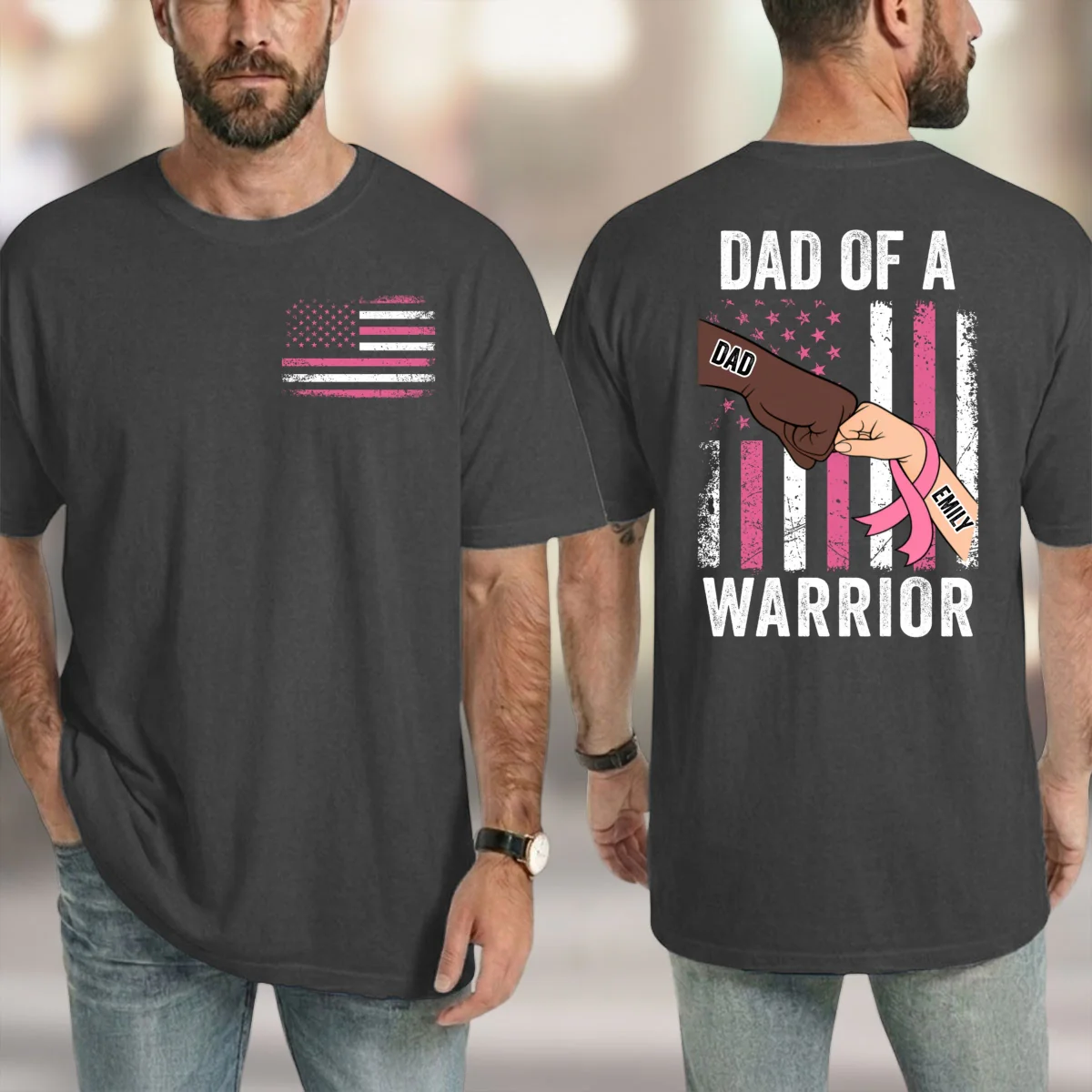 Proud Warrior Dad Always - Personalized Custom Shirt - Image 8