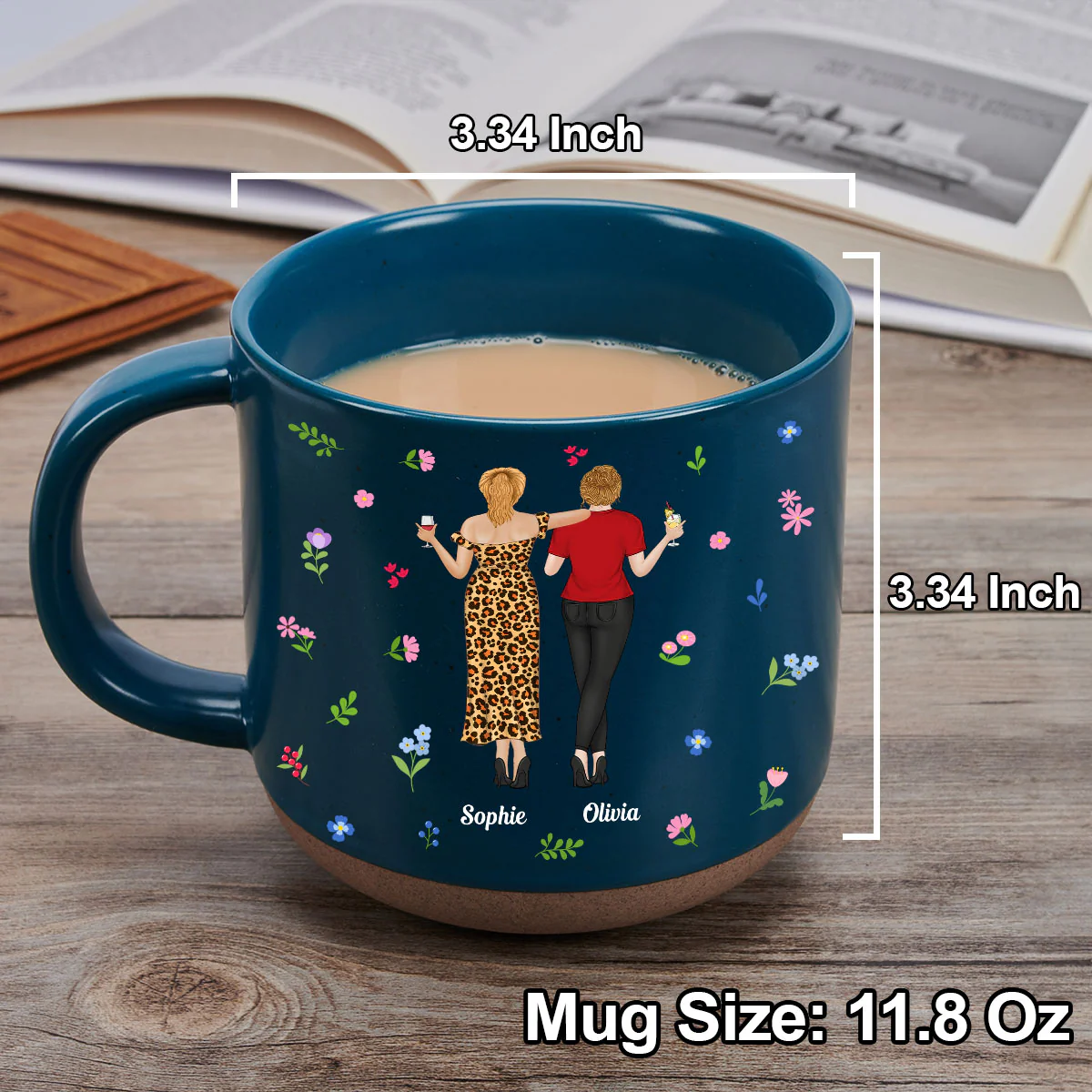 Punch Bitch Besties - Personalized Custom Pottery Mug - Image 4