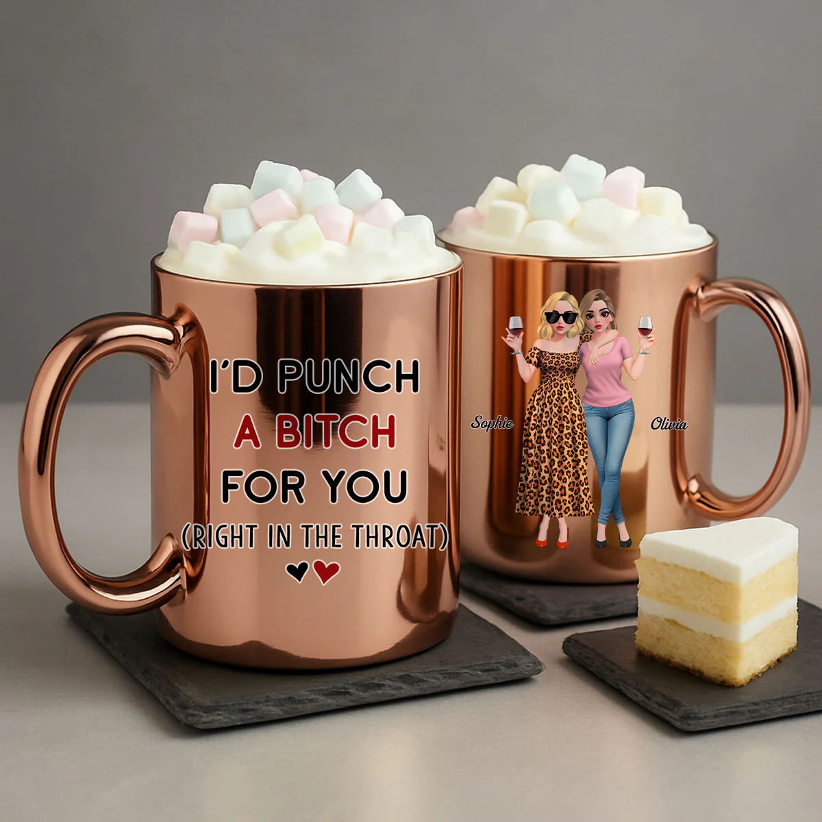 Punch For You Cartoonize - Personalized Custom Metallic Mug - Image 2
