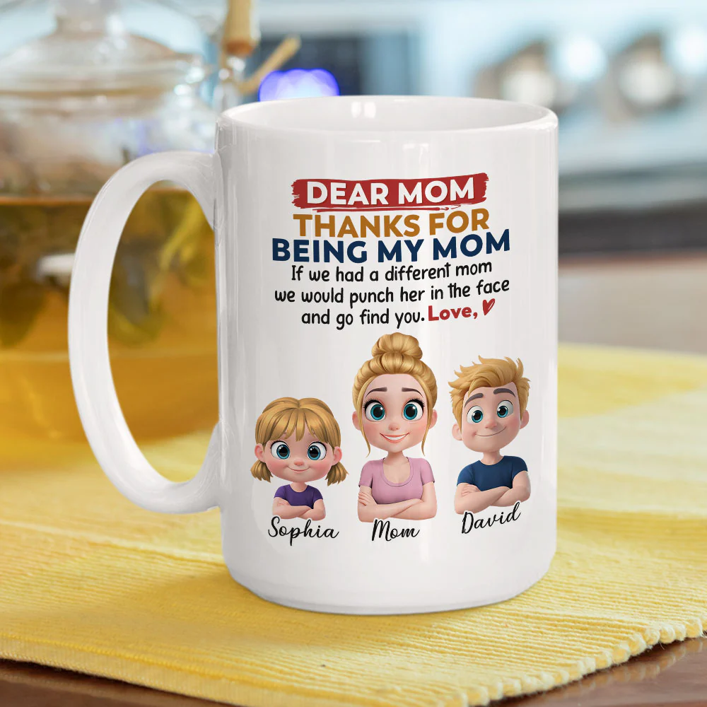 Punch For You Mom - Personalized Custom Coffee Mug - Image 6