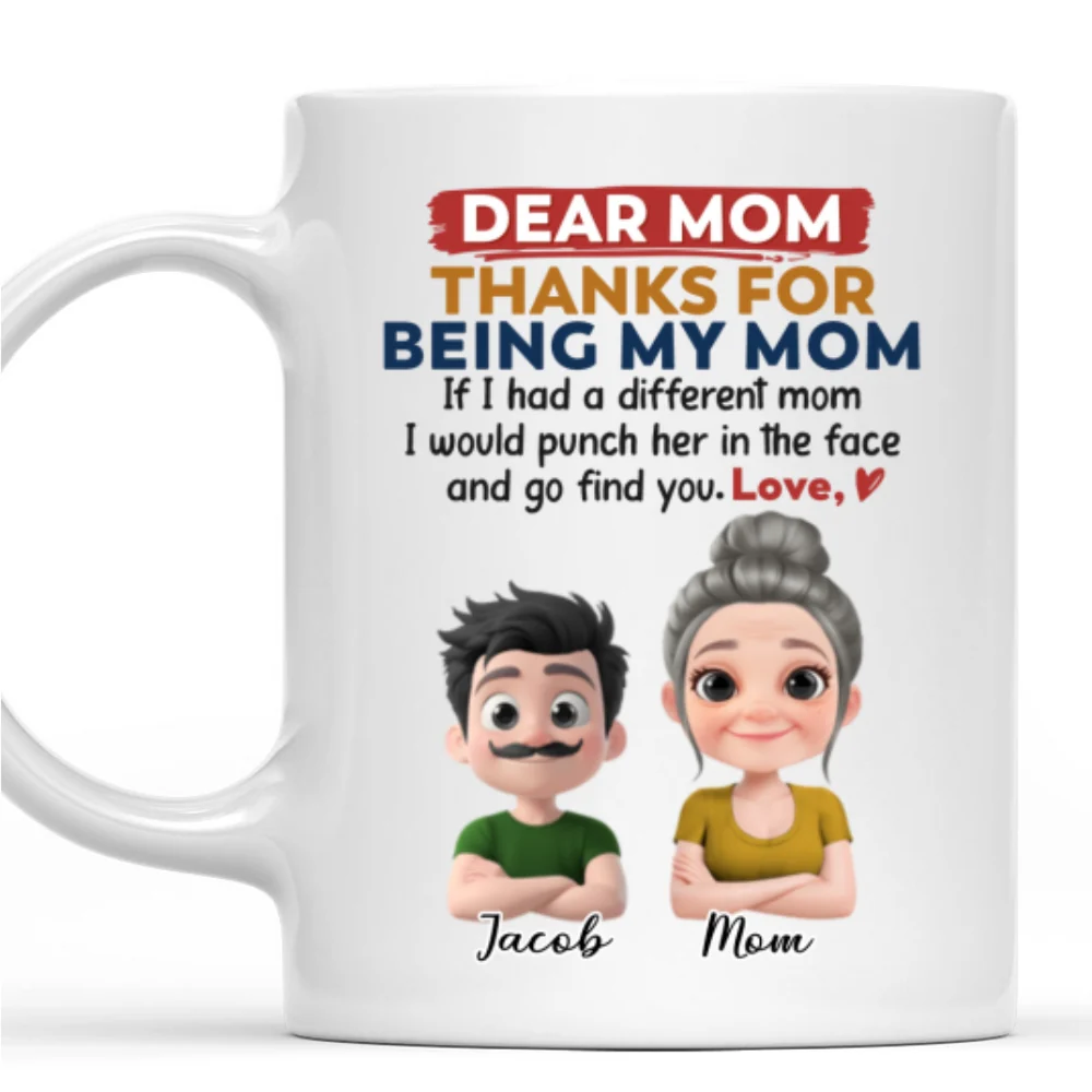 Punch For You Mom - Personalized Custom Coffee Mug - Image 8