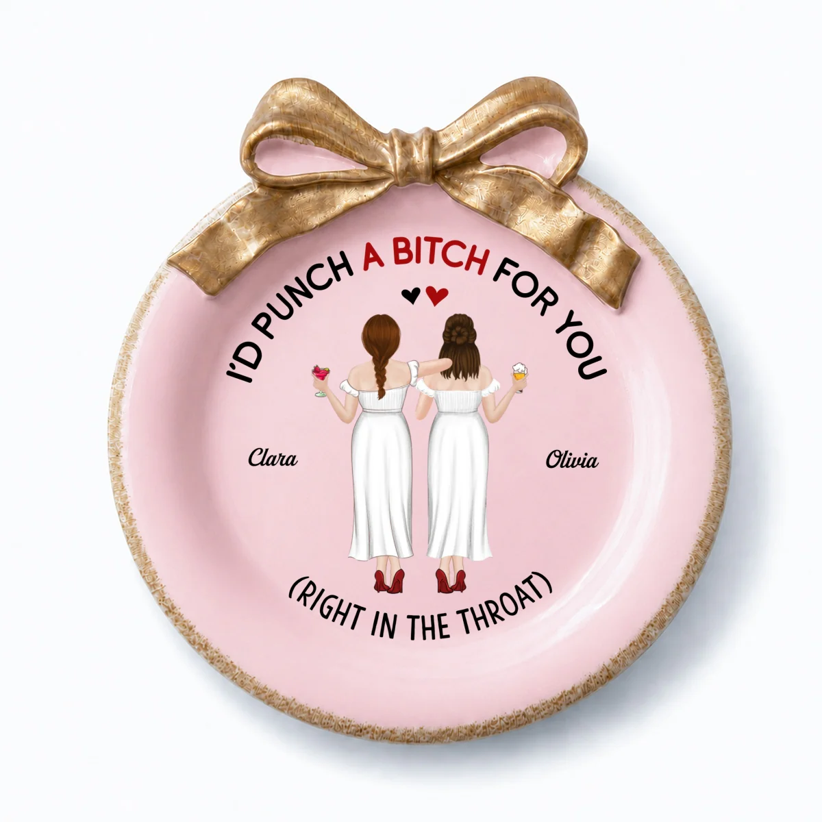 Punch For You - Personalized Custom Bow Jewelry Dish - Image 5