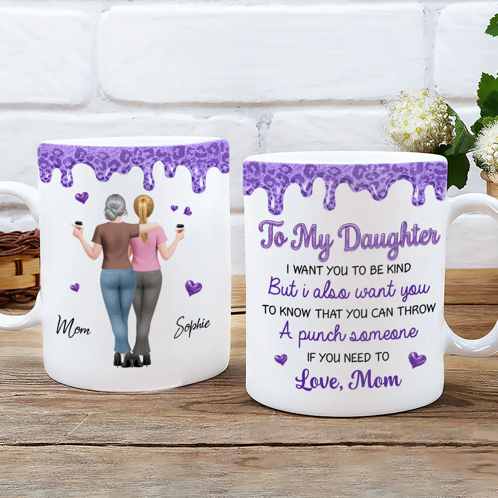 Punch Someone If You Need - Personalized Custom Coffee Mug - Image 2