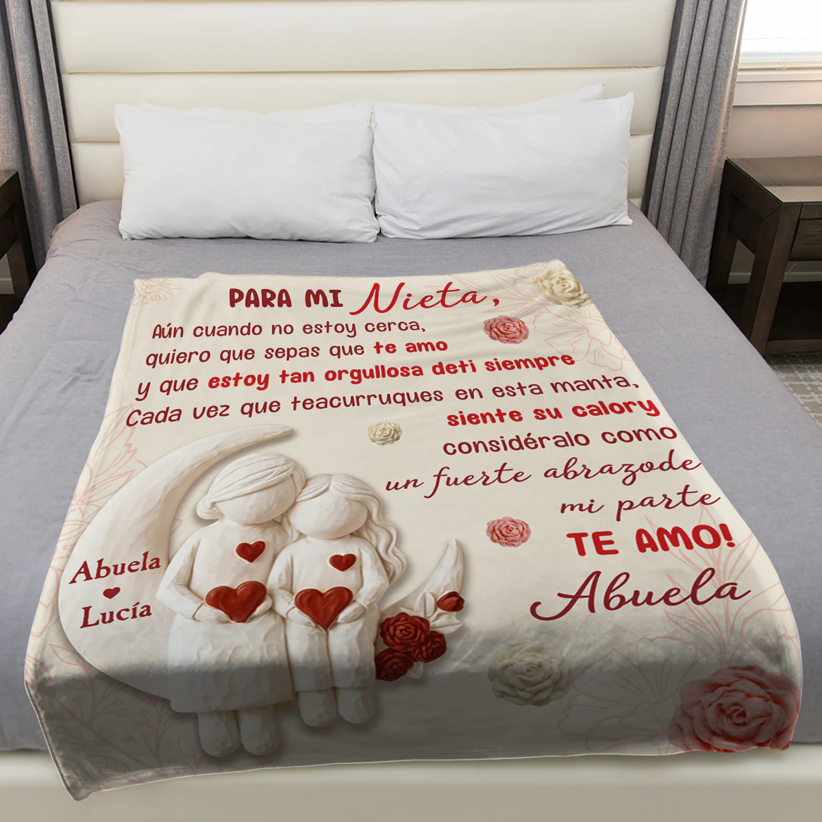 Quiero que sepas cuánto te amo - Manta de lana personalizada - Image 3