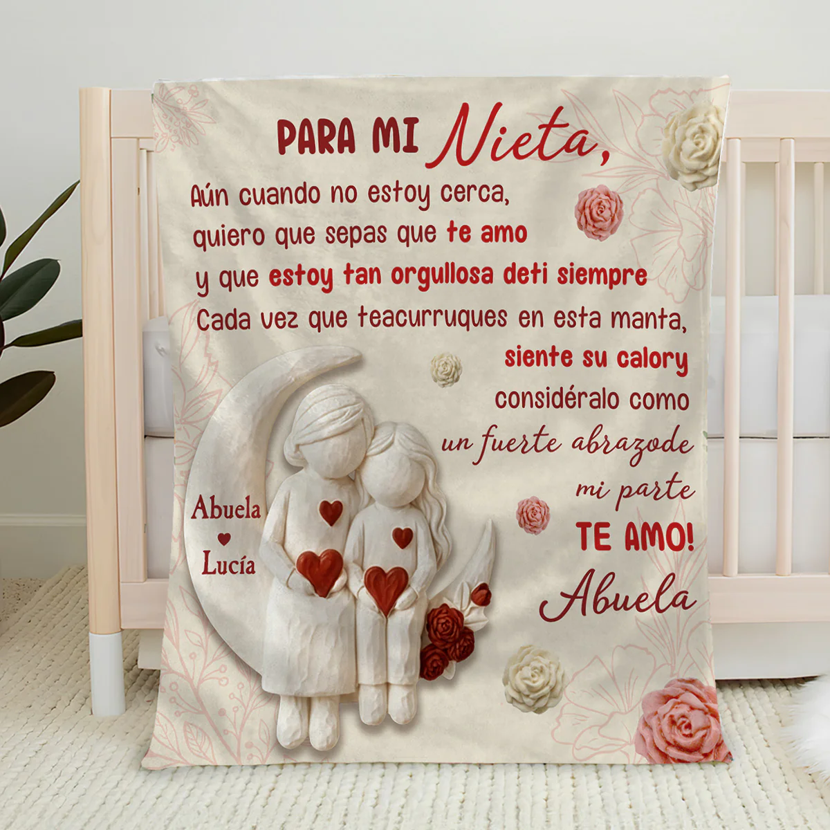 Quiero que sepas cuánto te amo - Manta de lana personalizada - Image 5
