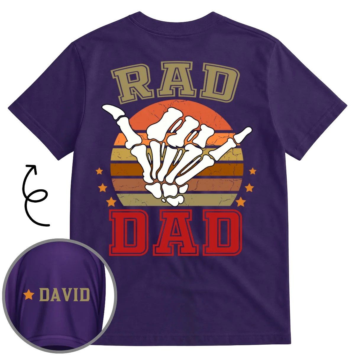 Rad Dad - Personalized Custom Shirt With Design On Sleeve - Image 8