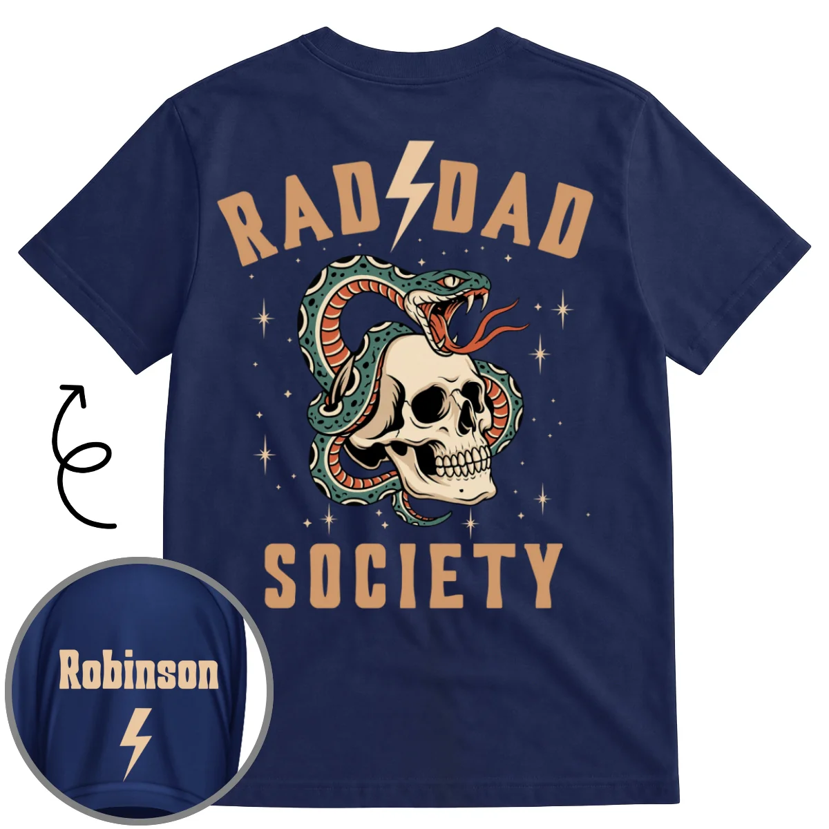 Rad Dad Society - Personalized Custom Shirt With Design On Sleeve - Image 11