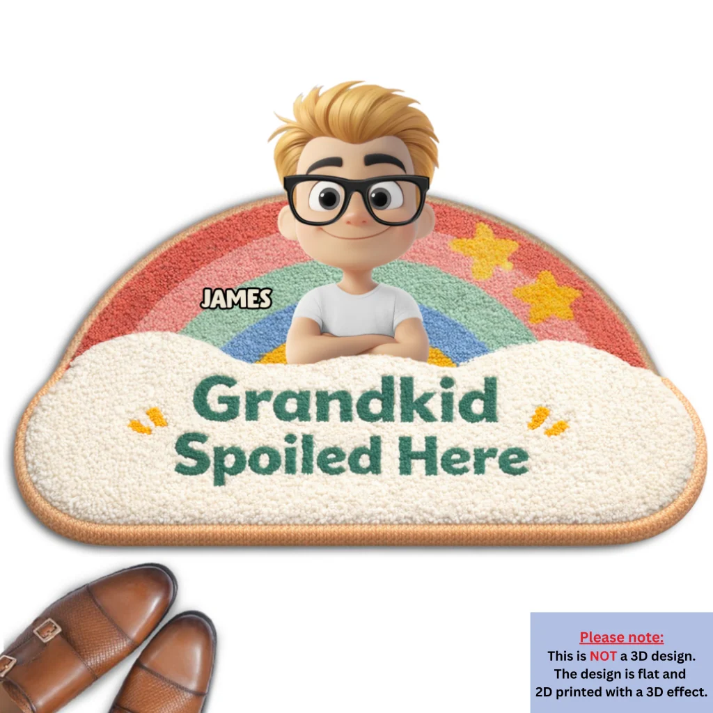Rainbow Grandkids - Personalized Custom Doormat - Image 8