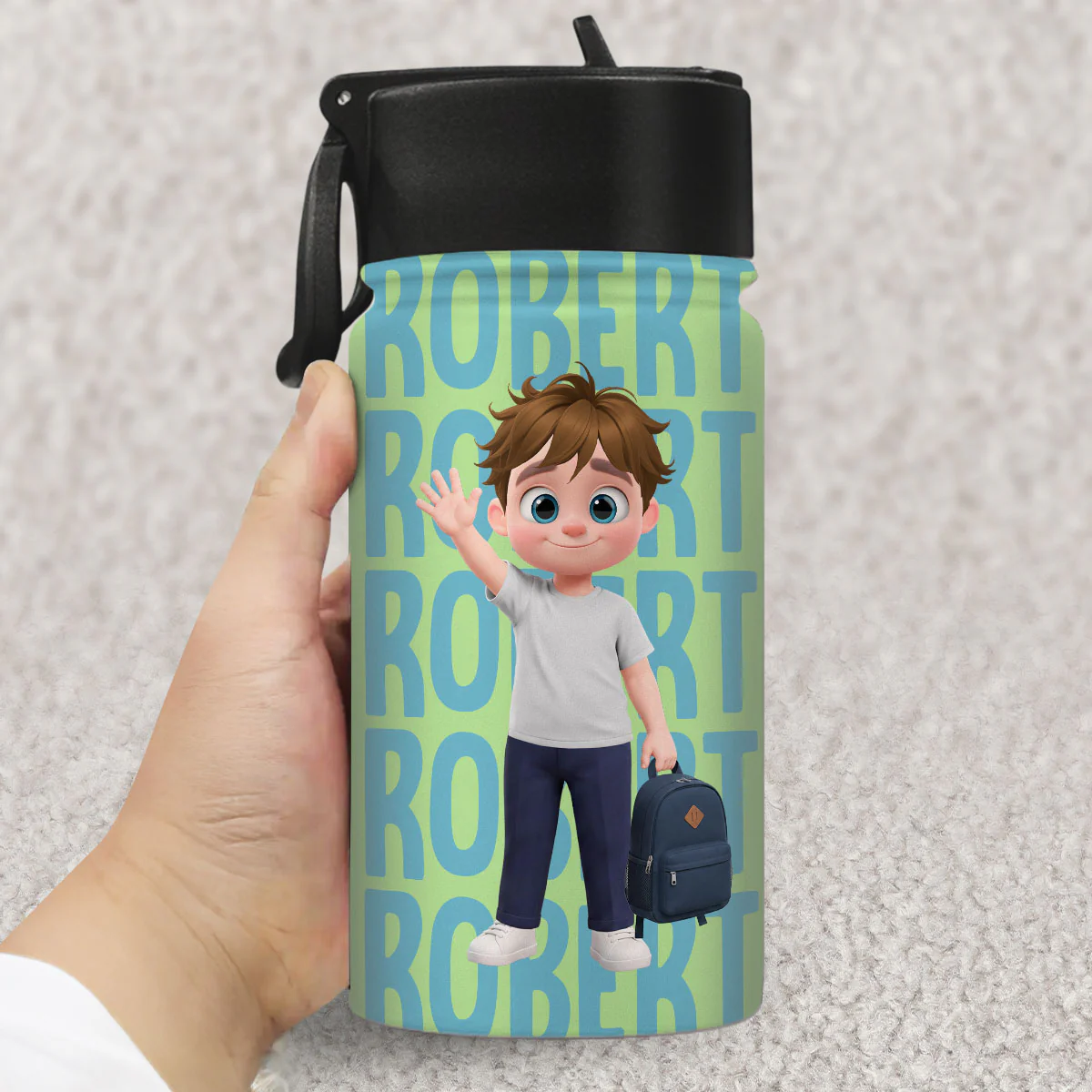 Ready To Learn - Personalized Custom Kids Water Bottle - Image 4