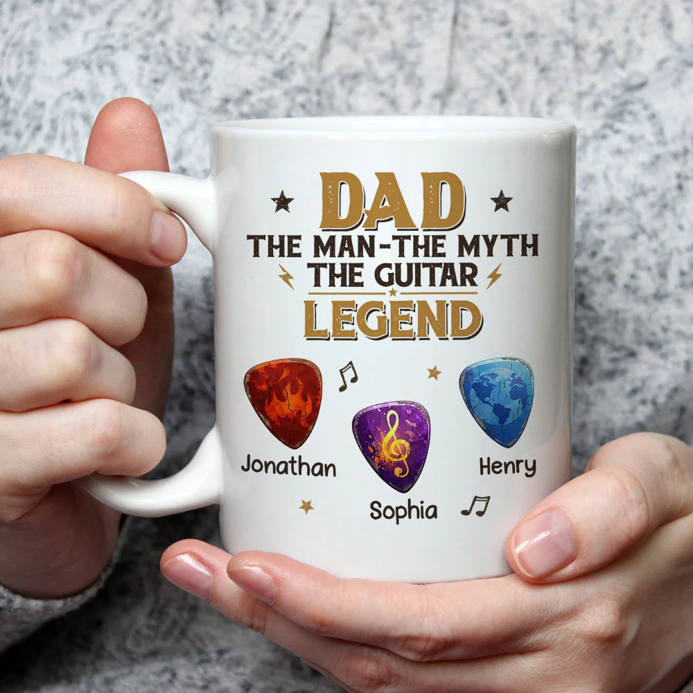 Real Dads Play Loud - Personalized Custom Coffee Mug - Image 2