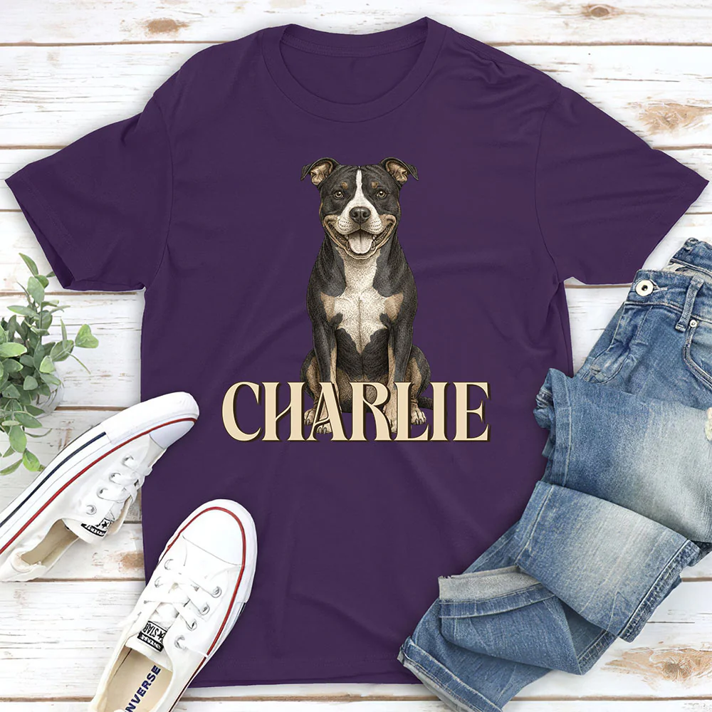 Realistic Dog Dad - Personalized Custom Shirt - Image 4