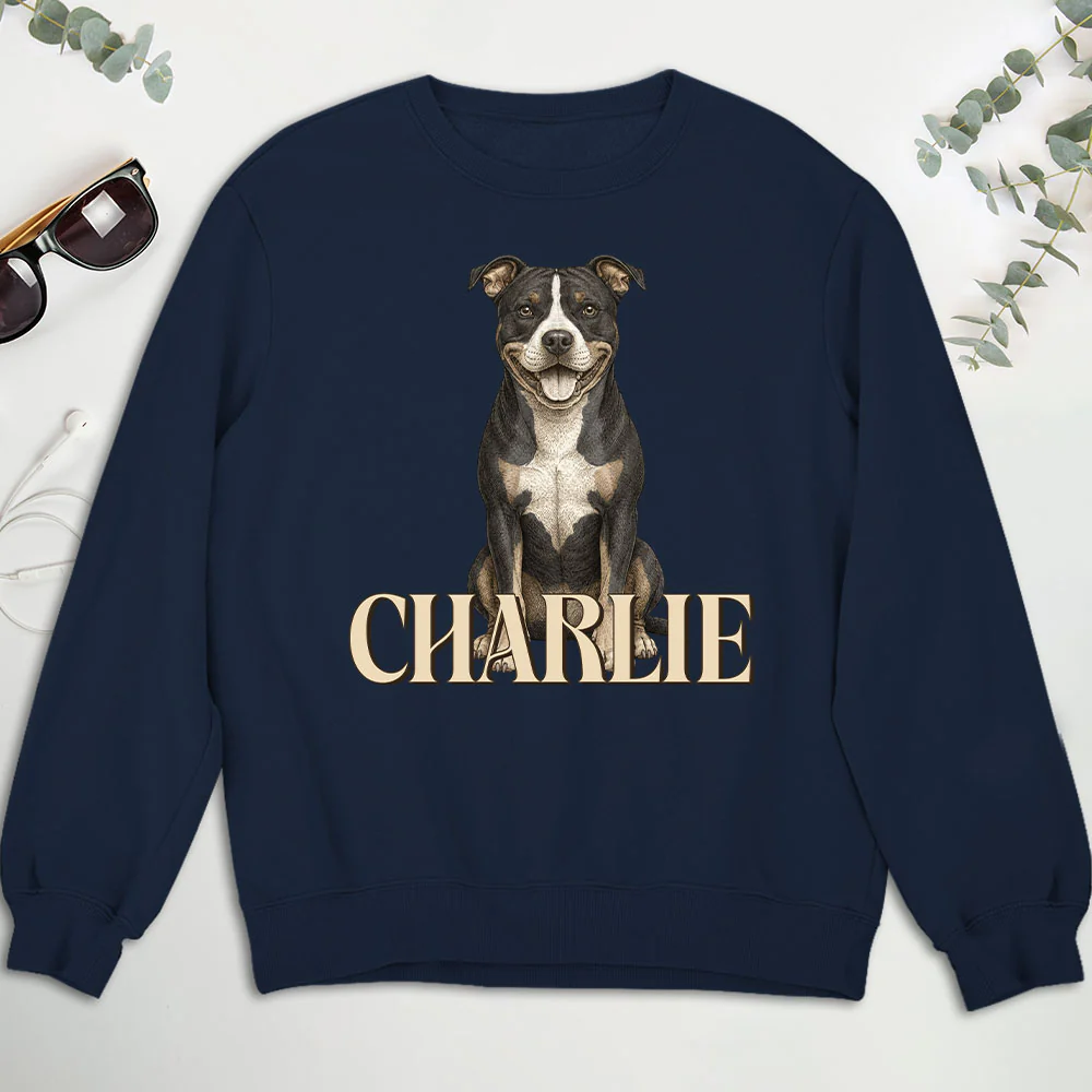 Realistic Dog Dad - Personalized Custom Shirt - Image 7