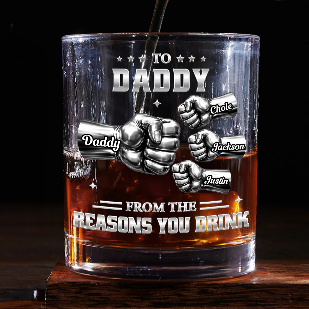 Reason You Drink - Personalized Custom Whiskey Glass