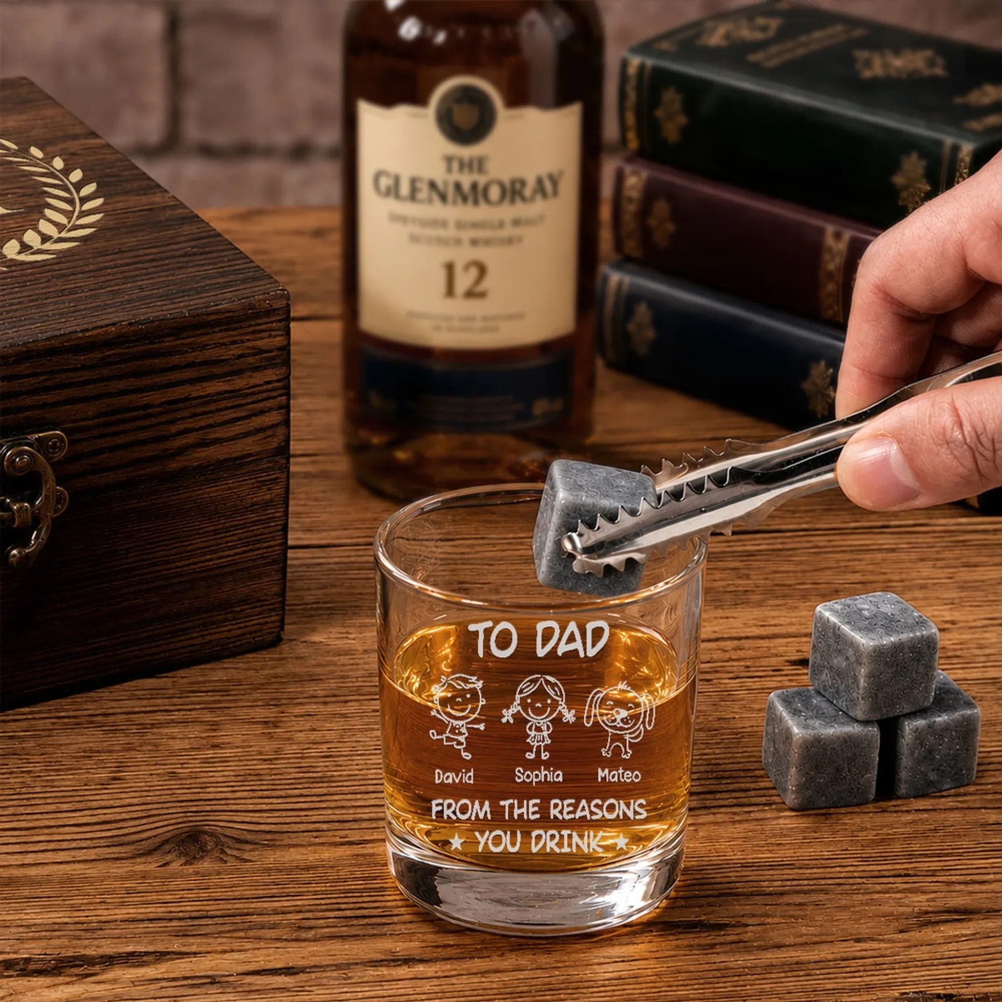 Reason You Drink - Personalized Custom Whiskey Glass Set - Image 4