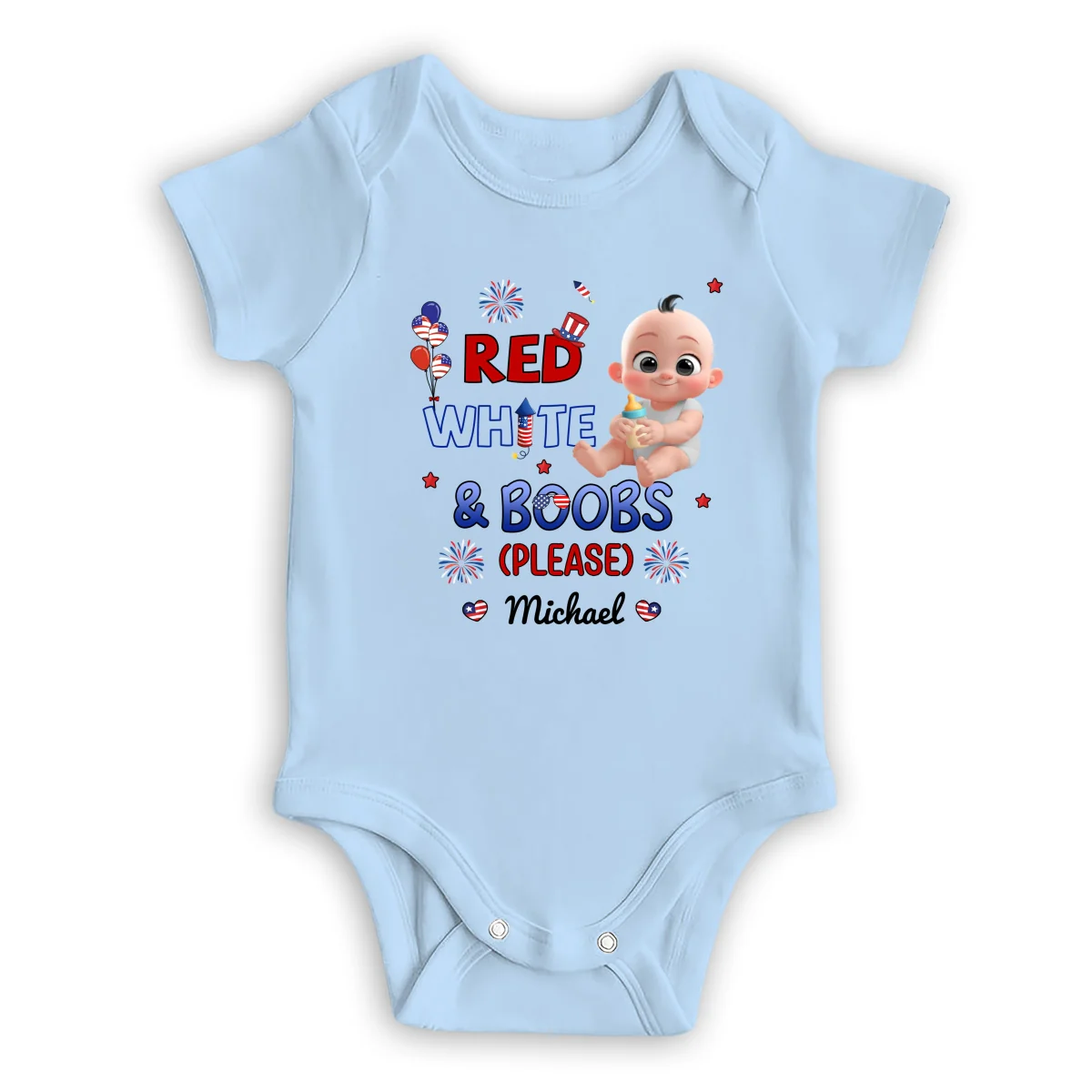 Red White Baby - Personalized Custom Baby Onesie - Image 11