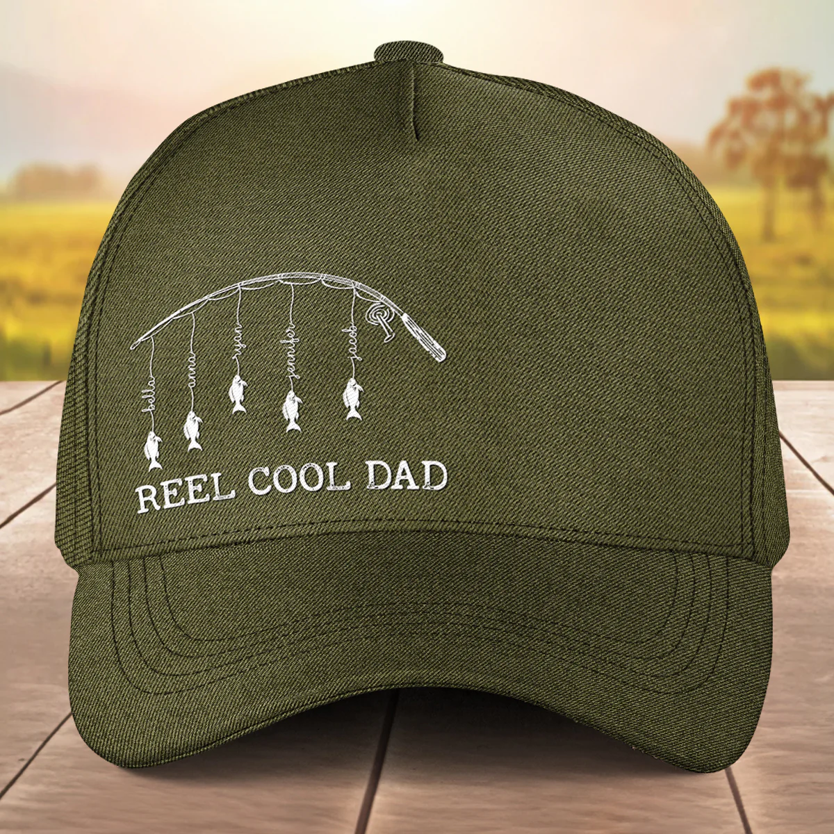 Reel Cool Dad - Personalized Custom Classic Cap - Image 2