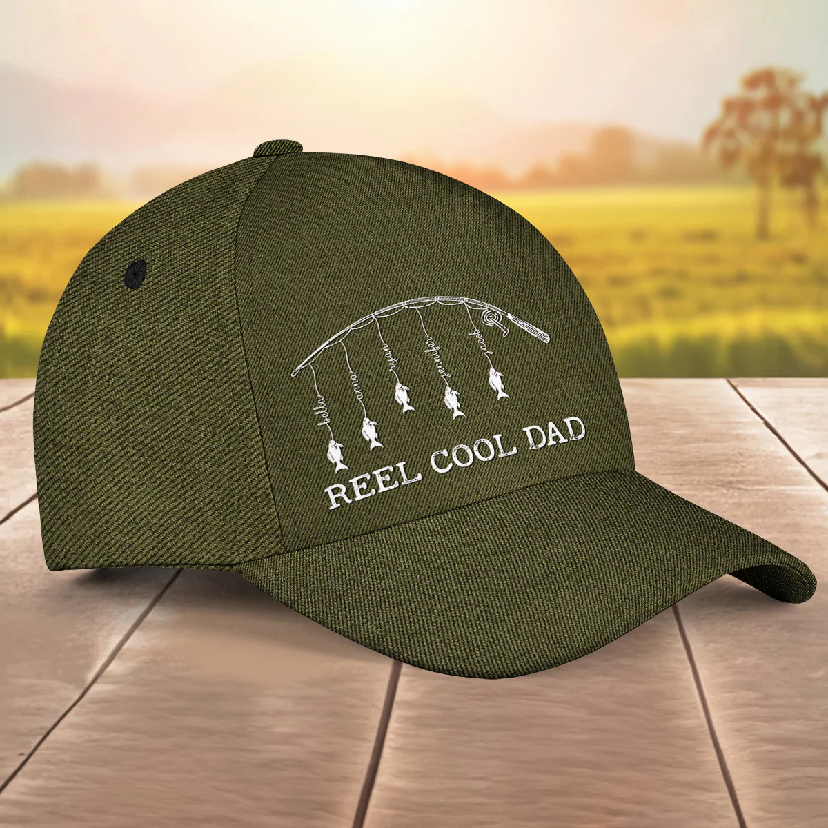 Reel Cool Dad - Personalized Custom Classic Cap - Image 4