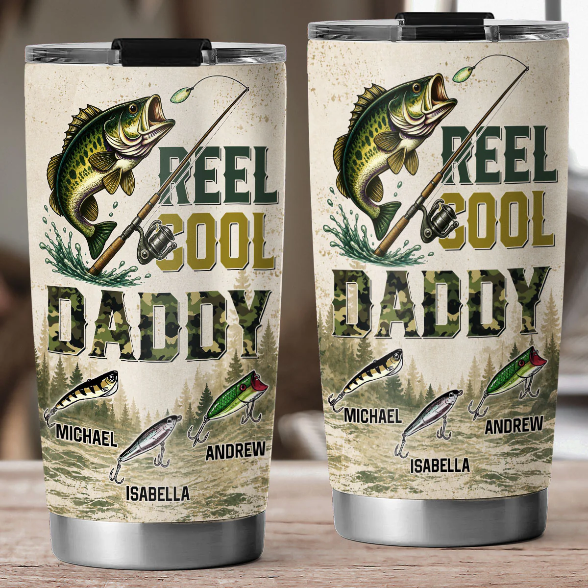 Reel Cool Dad - Personalized Custom Tumbler - Image 4