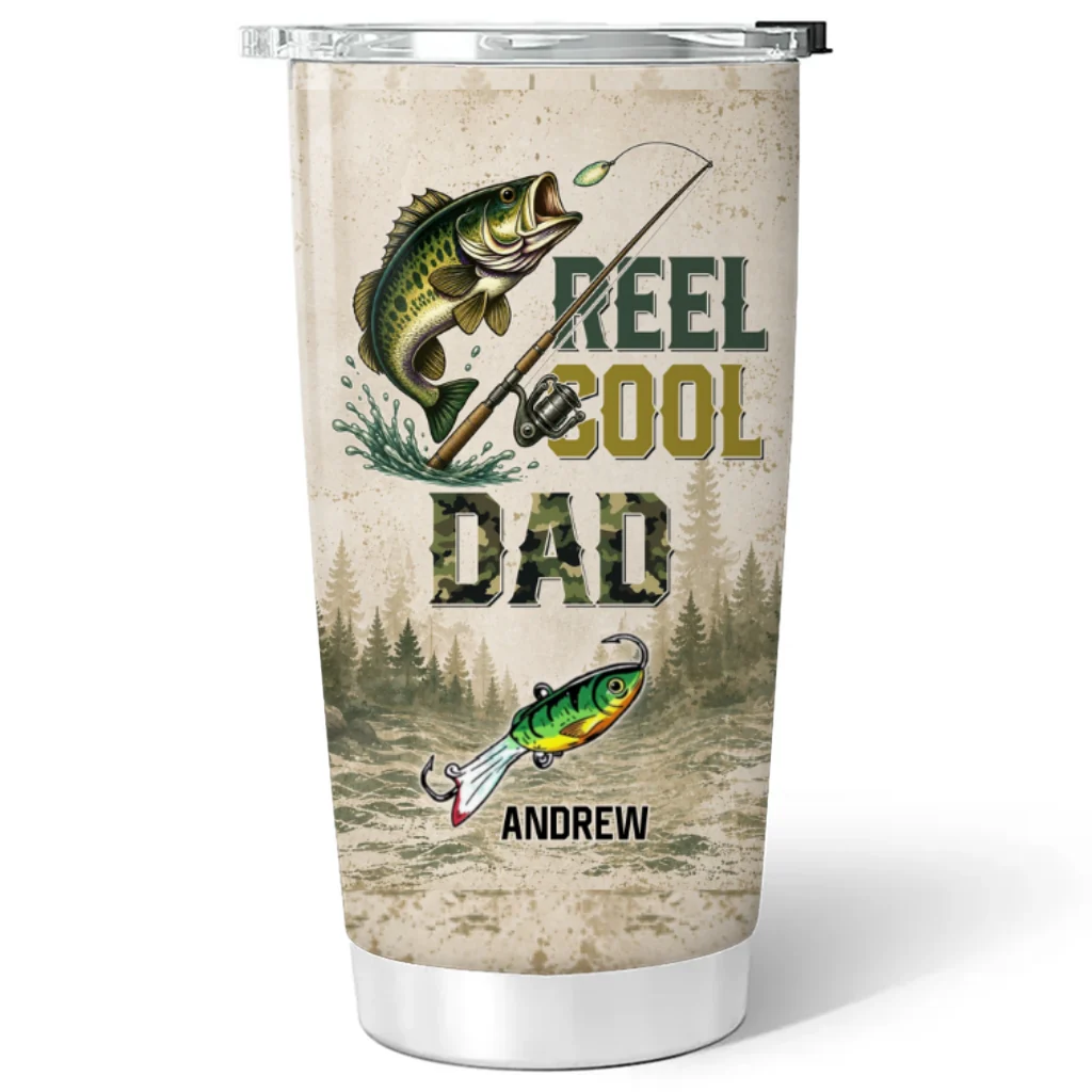 Reel Cool Dad - Personalized Custom Tumbler - Image 6