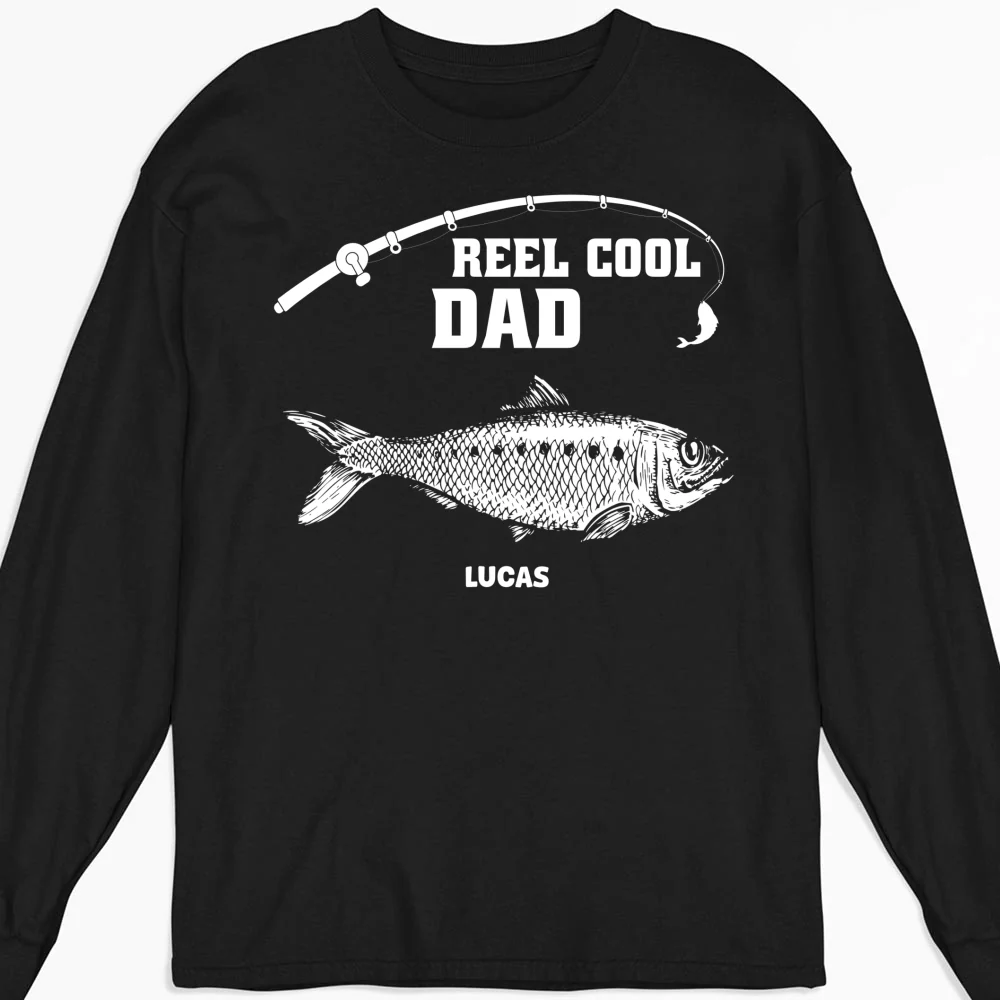 Reel Cool Grandpa Fishing - Personalized Custom Shirt - Image 10