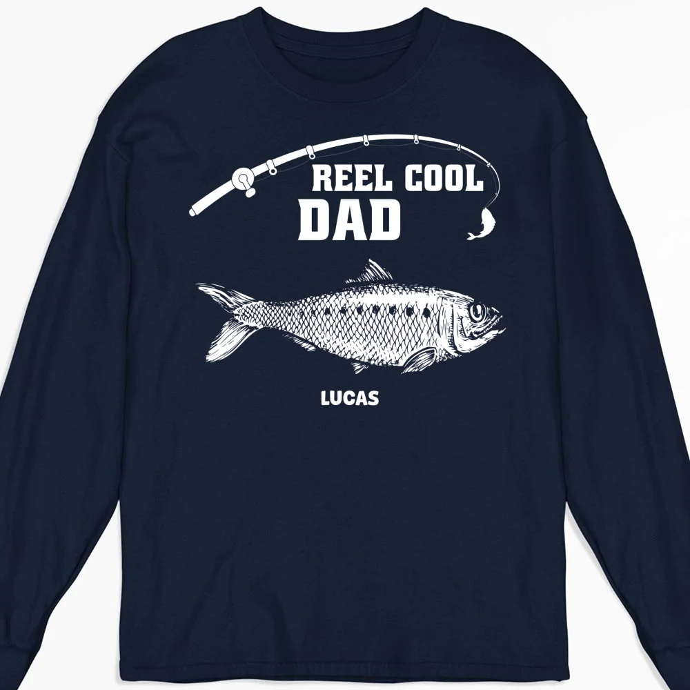 Reel Cool Grandpa Fishing - Personalized Custom Shirt - Image 12