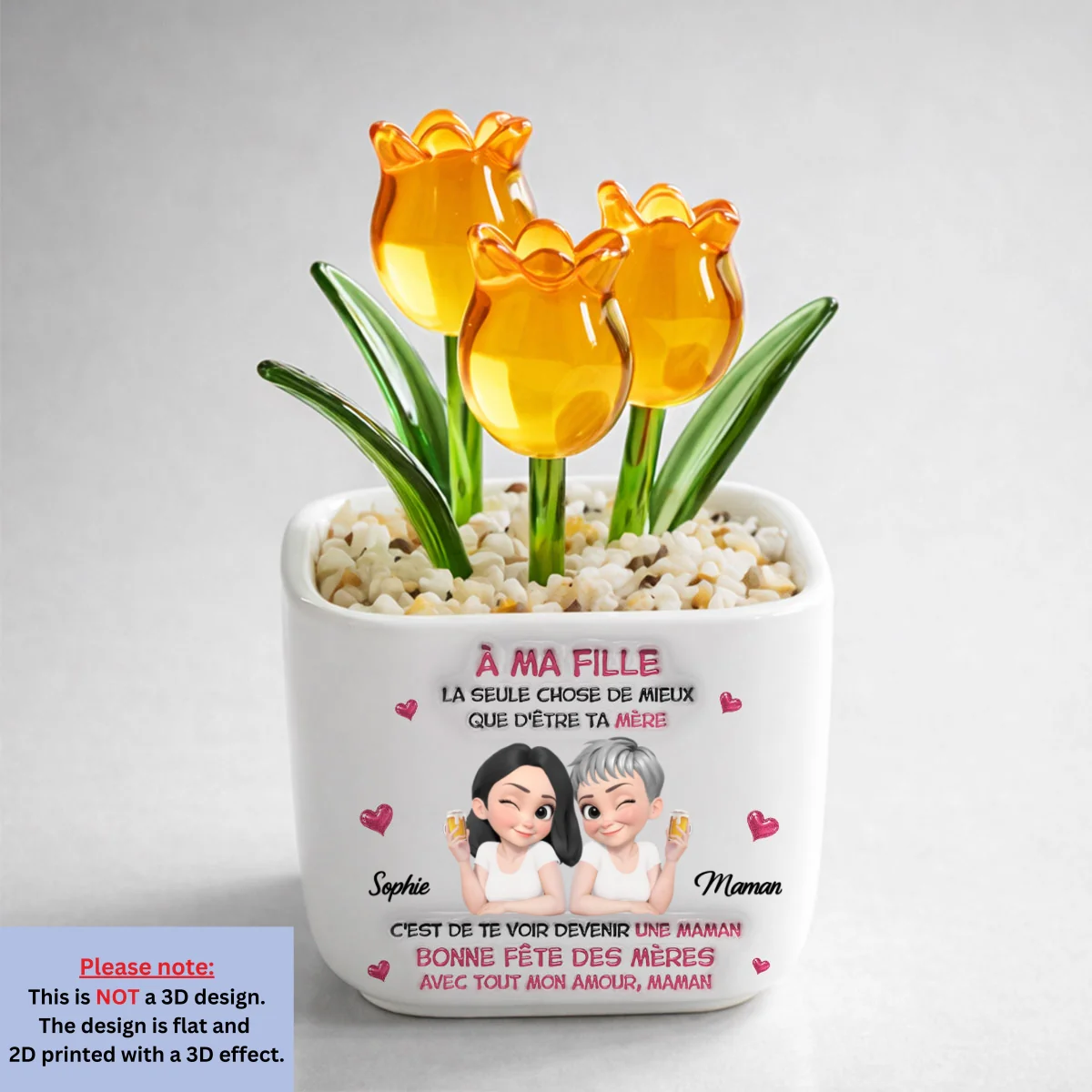 Regarder Ma Fille Devenir Maman - Vase Personnalisé Aux Tulipes Éternelles - Image 10