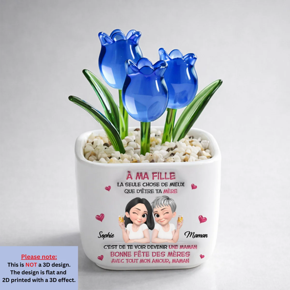 Regarder Ma Fille Devenir Maman - Vase Personnalisé Aux Tulipes Éternelles - Image 7