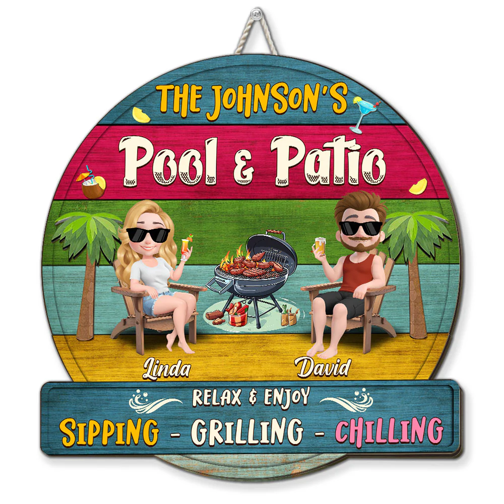 Relax And Unwind - Personalized Custom Wood Sign