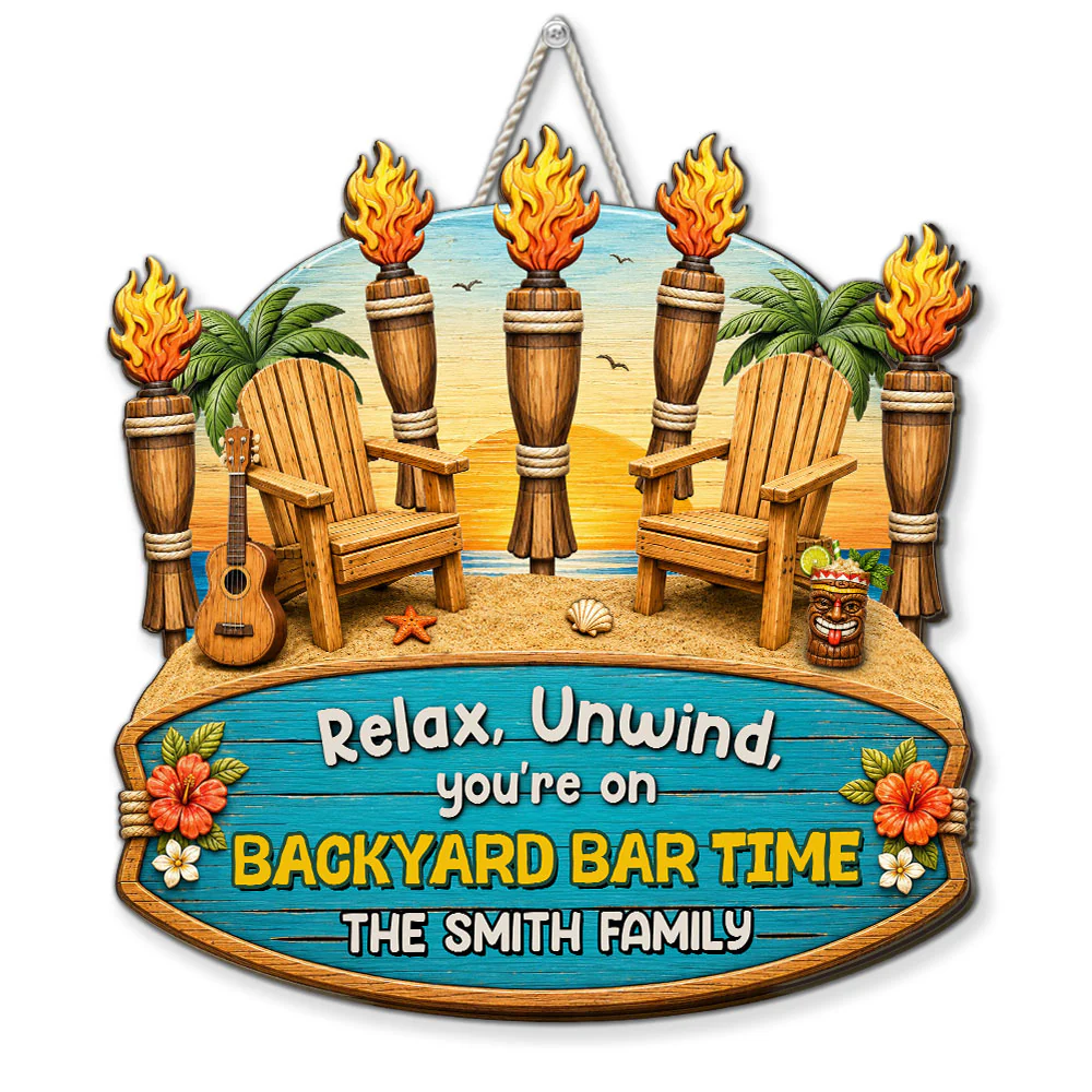 Relax Time - Personalized Custom Wood Sign