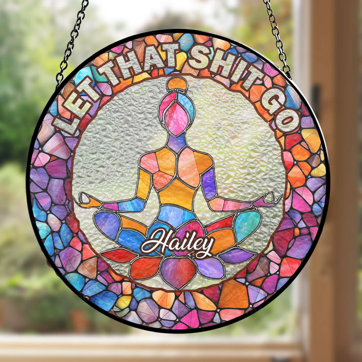 Relieve The Burden In Mind - Personalized Custom Window Hanging Suncatcher