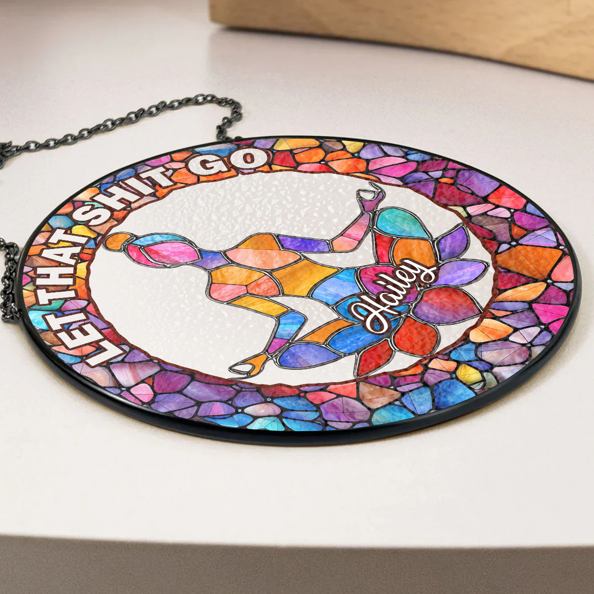 Relieve The Burden In Mind - Personalized Custom Window Hanging Suncatcher - Image 3