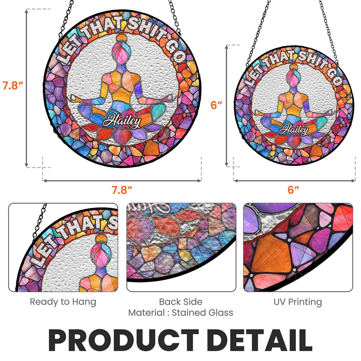 Relieve The Burden In Mind - Personalized Custom Window Hanging Suncatcher - Image 5