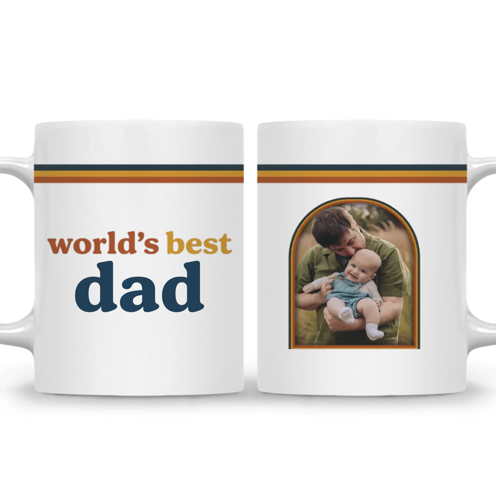 Retro Best Dad - Personalized Custom Coffee Mug - Image 8