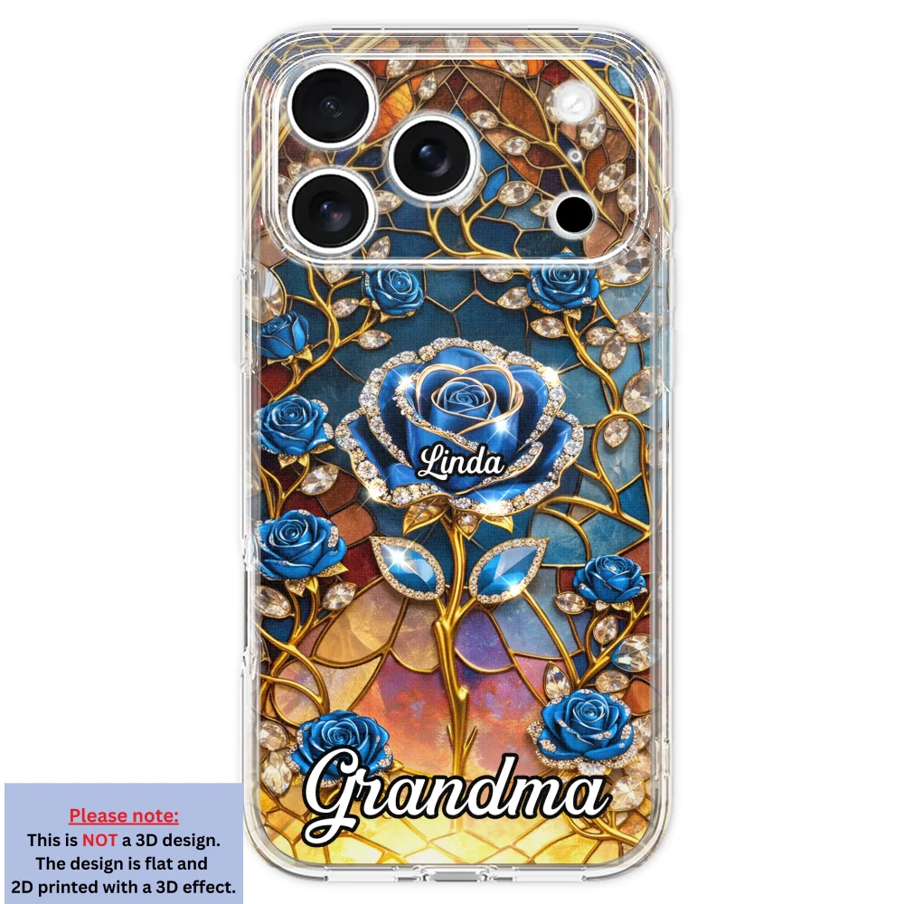 Rose Flower Grandma - Personalized Custom 3D Effect Phone Case - Image 29