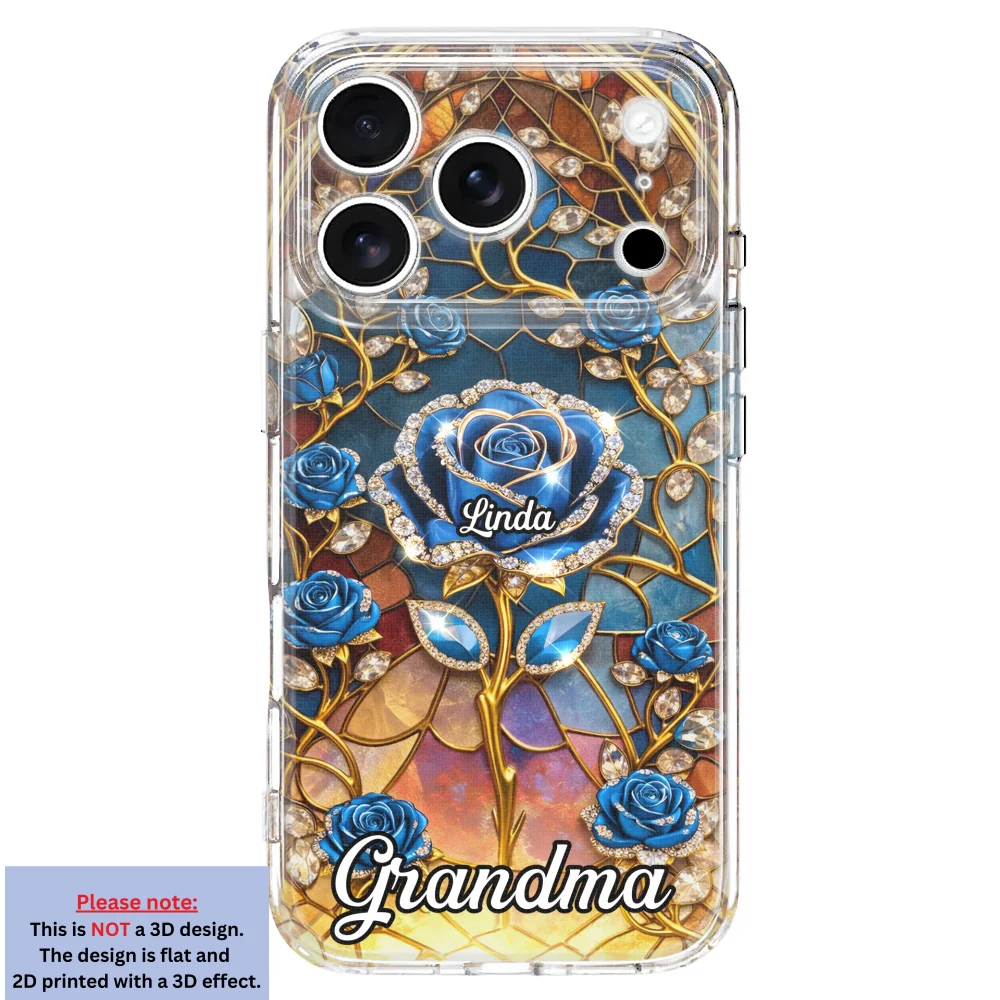 Rose Flower Grandma - Personalized Custom 3D Effect Phone Case - Image 30
