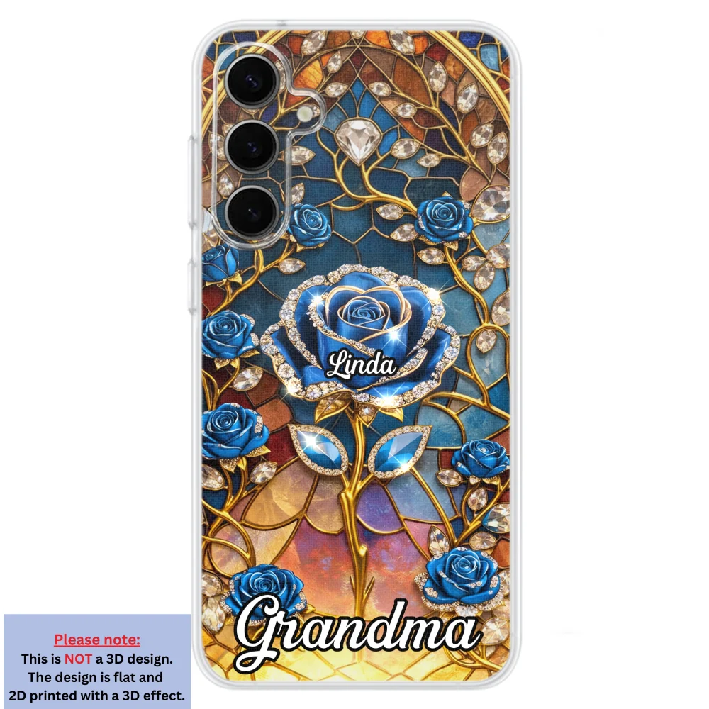 Rose Flower Grandma - Personalized Custom 3D Effect Phone Case - Image 33